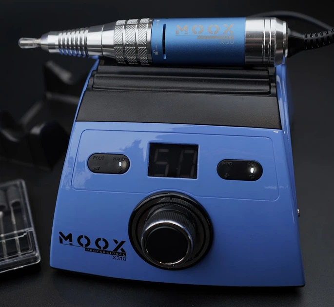 Фрезер Мокс X310 на 70W - 50000 об/мин (синий/sky blue) для маникюра и педикюра - изображение 6