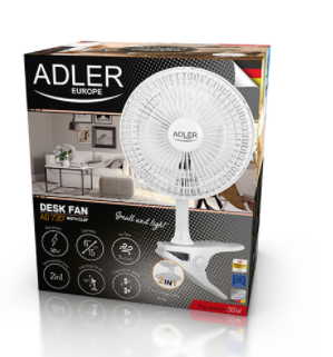 Вентилятор Adler AD 7317 з кліпсою та підставкою - Фото 6 Вентилятор Adler AD 7317 з кліпсою та підставкою - изображение 6