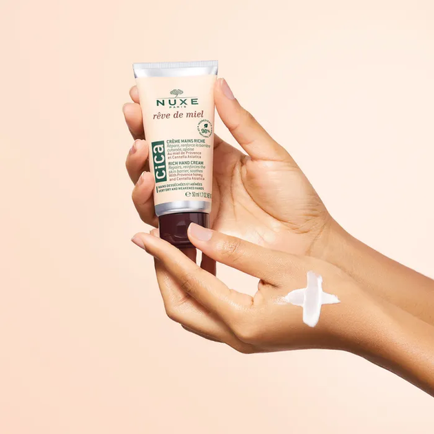 Крем для рук Nuxe Reve de Miel Hand Cream CICA для сухої і пошкодженої шкіри 2 x 50 мл (3264680036378) - зображення 3
