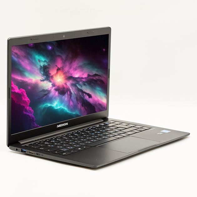 Ноутбук 14" Medion (Lenovo Group) Akoya E4251 Intel RAM 4 ГБ SSD 128 ГБ + eMMC 64 ГБ FullHD IPS Intel UHD Graphics б/в Метал Win10 (4147) - изображение 2