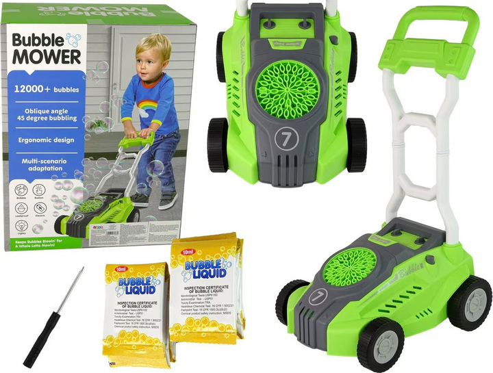 Maszynka do baniek mydlanych LEAN Toys Kosiarka Zielona 15715 (5905679072332) - obraz 2