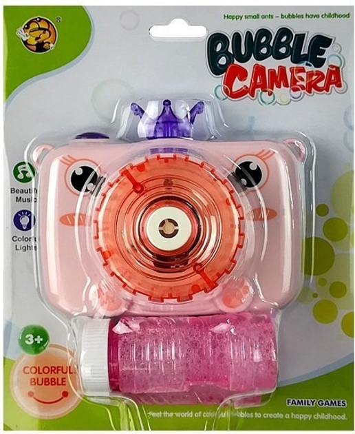 Bańki mydlane LEAN Toys Aparat fotograficzny Różowy 6690 (5905214979416) - obraz 1