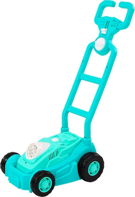 Maszynka do baniek mydlanych LEAN Toys Kosiarka jeździk z rączką Niebieska 20516 (5905991028031) - obraz 3