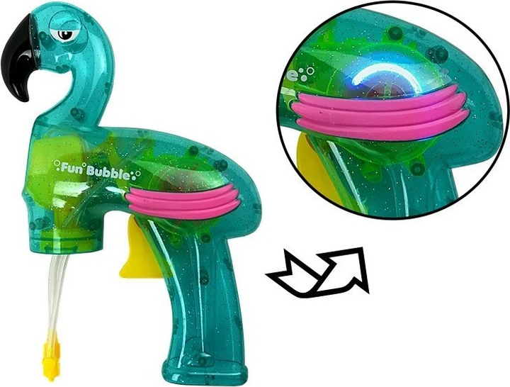 Пістолет для мильних бульбашок LEAN Toys Фламінго Синій 6732 (5905214979386) - зображення 5