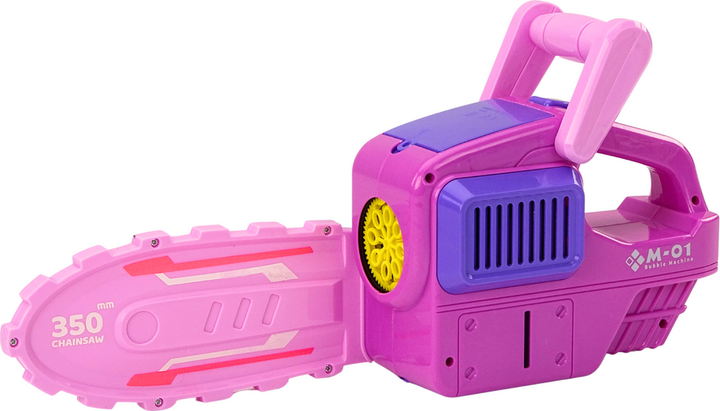 Maszynka do baniek mydlanych LEAN Toys Piła łańcuchowa Różowa 18460 (5905991021209) - obraz 3
