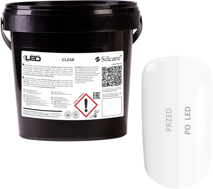 Żel budujący do paznokci Silcare High Light LED Clear 1 kg (5902560563153) - obraz 1