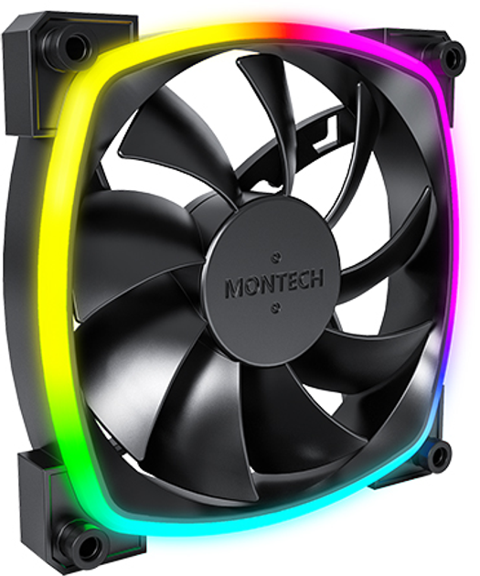 Wentylator Montech AX120 PWM ARGB 120 mm Black (AX120 PWM BLACK) - obraz 2