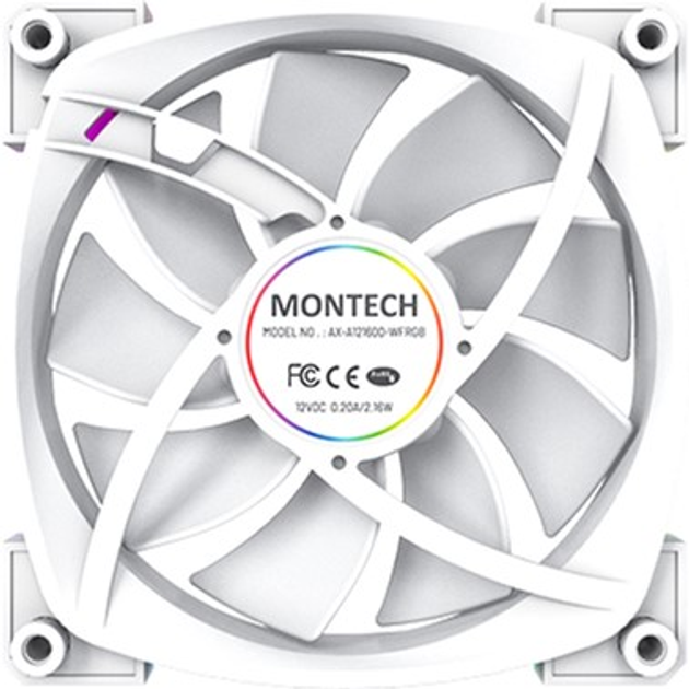 Wentylator Montech AX120 PWM White (AX120 PWM White) - obraz 6