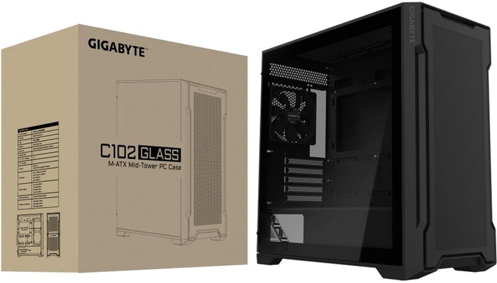 Obudowa Gigabyte C102 Glass Black (GB-C102G) - obraz 6