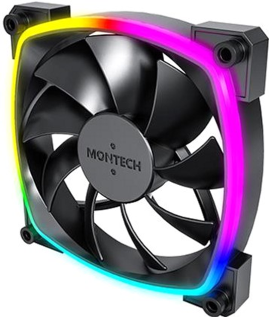 Zestaw wentylatorów Montech AX120 PWM 3 in 1 Black - obraz 4