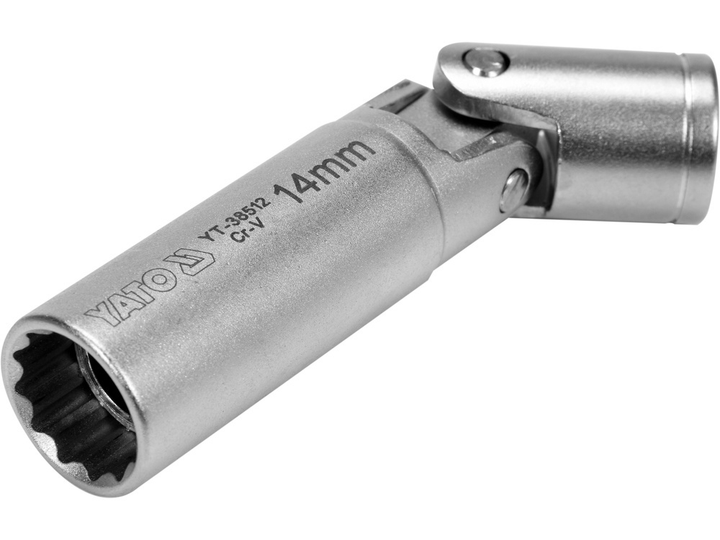 Насадка YATO 12-гранн. до свічок шарн. двиг. 3/8" М14 (YT-38512) - зображення 2