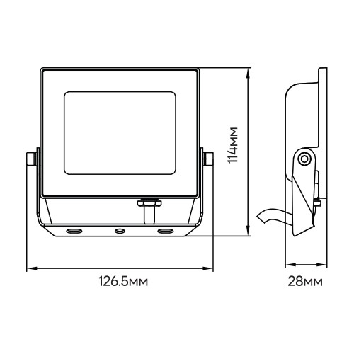 Светодиодный прожектор 20Вт Ardero LL-1020ARD 20W LED 1600Lm 6500K 126x114x28мм IP65 черный - изображение 3