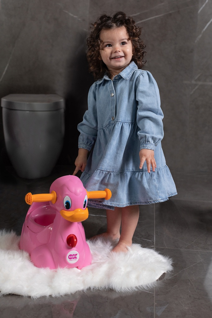 Nocnik dziecięcy OK Baby Quack w kształcie kaczki różowy (8008577147076) - obraz 6