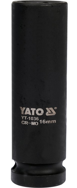 Насадка ударна подовжена YATO 1/2" 16 мм (YT-1036) - зображення 2