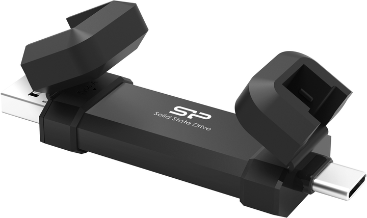 Dysk SSD Silicon Power DS72 External 500GB USB Type-A/USB Type-C Black (SP500GBUC3S72VPK) - obraz 2