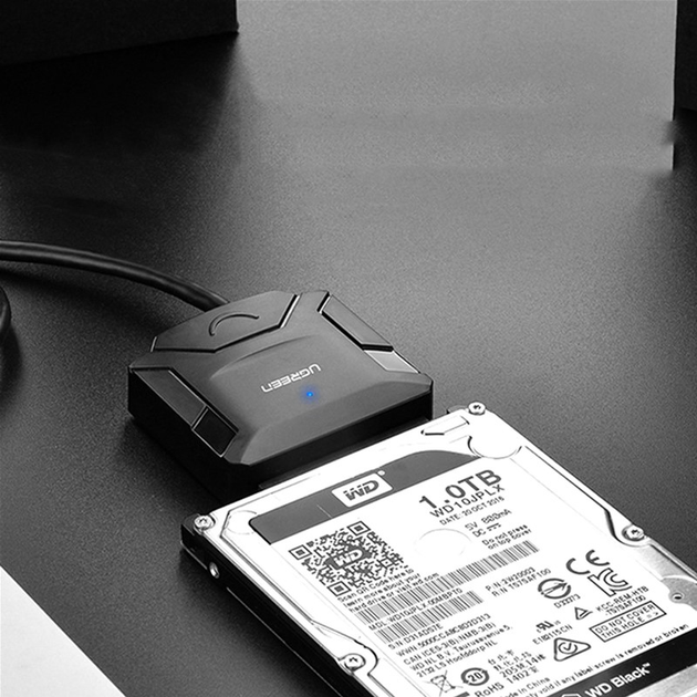 Adapter Ugreen CR108 USB 3.0 Type-A - SATA III (6957303826117) - obraz 4