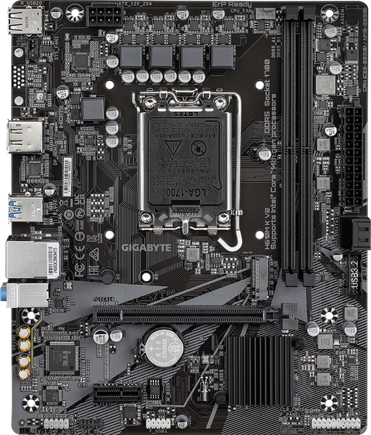Płyta główna Gigabyte H610M K V2 (s1700, Intel H610, PCI-Ex16) - obraz 1