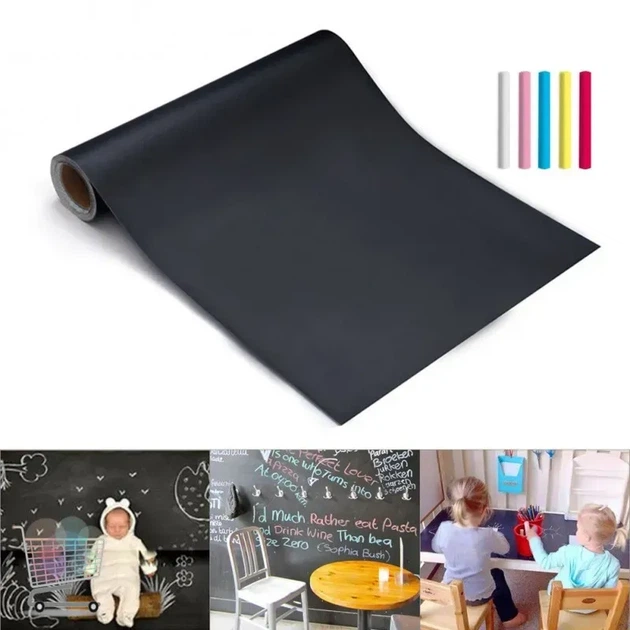 Самоклеющаяся пленка для рисования мелом Black Board Sticker - изображение 6