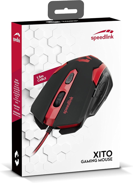 Mysz SPEEDLINK Xito USB Black/Red (SL-680009-BKRD) - obraz 4