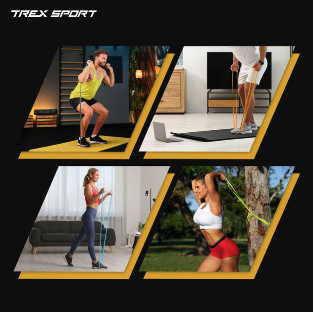 Набір резинок для фітнесу Trex Sport TX-004PB Power Band 4в1 2-41кг - зображення 6