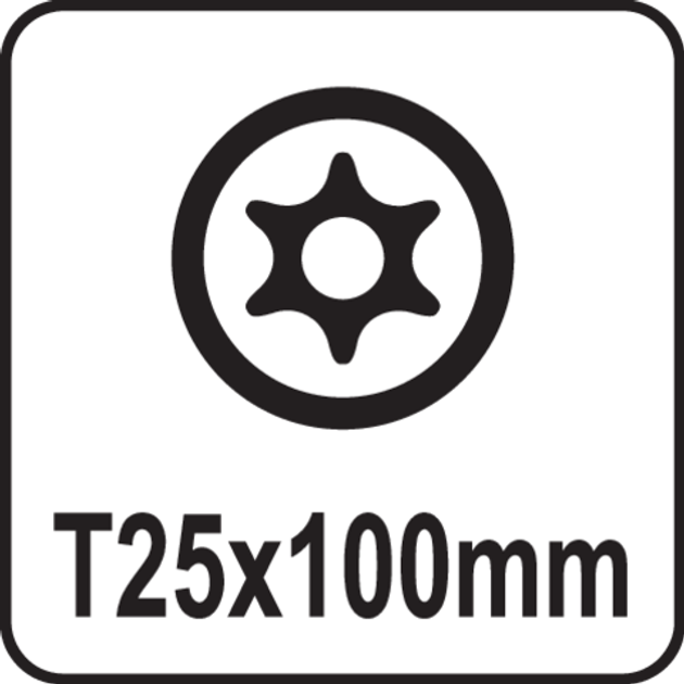 Викрутка зіркова YATO "TORX" T25 х 100 мм (YT-25958) - зображення 5