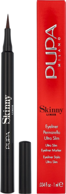 Підводка для очей Pupa Vamp! Skinny Liner Ultra Slim 002 Marrone 1 мл (8011607372928) - зображення 2
