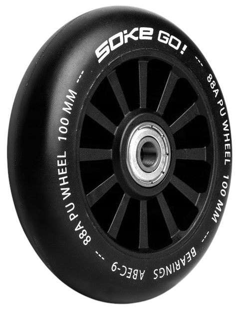 Kolka do hulajnogi Soke 100 mm czarne 2 szt. 803000 (5903890607715) - obraz 2