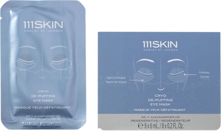 Набір масок під очі 111Skin Cryo De-Puffing 6 мл 8 шт (ZES5060280377907) - зображення 2