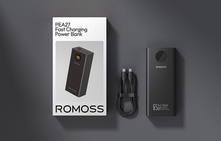 Powerbank Romoss PEA27S Pro 27000mAh 65W Black (6958377522158) - obraz 5