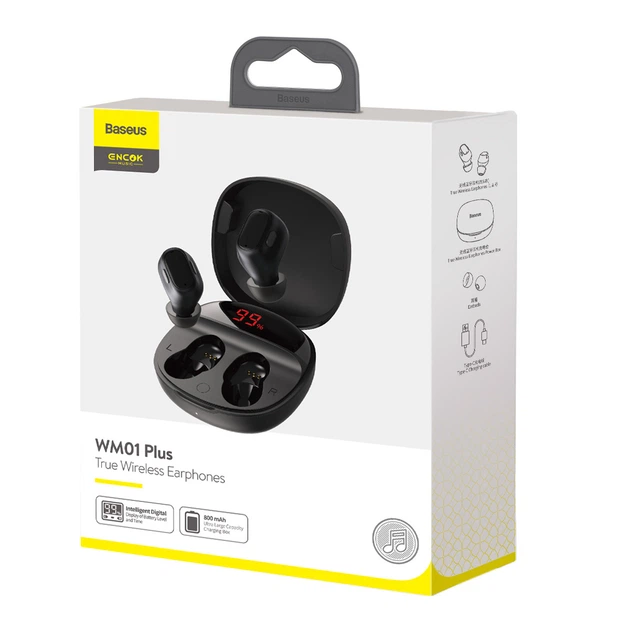 Навушники BT Baseus Encok True WM01 Plus Black - зображення 8