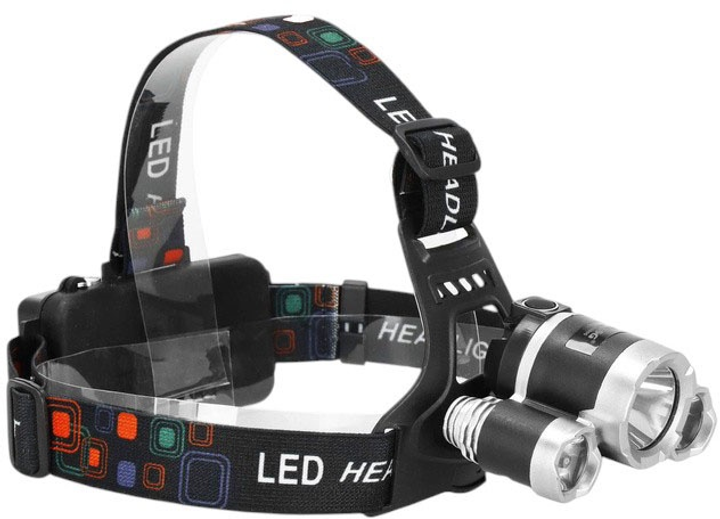 Налобний ліхтар Springos T6 CREE Black (Black ) - зображення 1