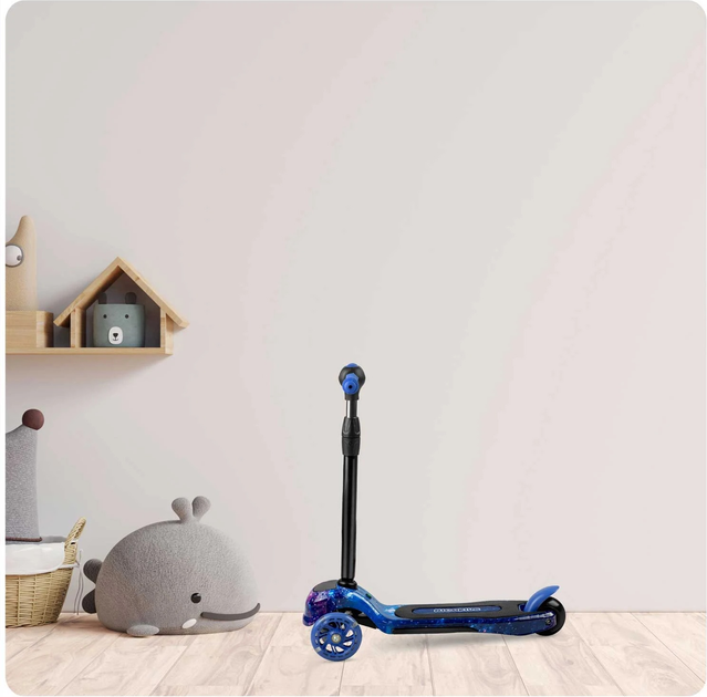 Самокат дитячий триколісний Ricokids Piko Чорно-синій (5903890610166) - зображення 13