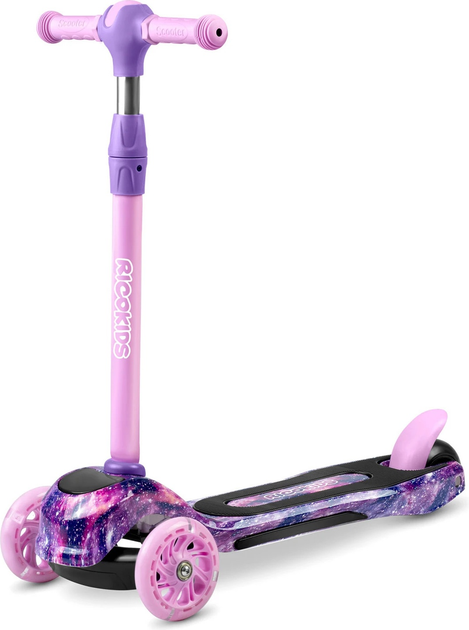 Самокат дитячий триколісний Ricokids Piko Рожево-фіолетовий (5903890610173) - зображення 1