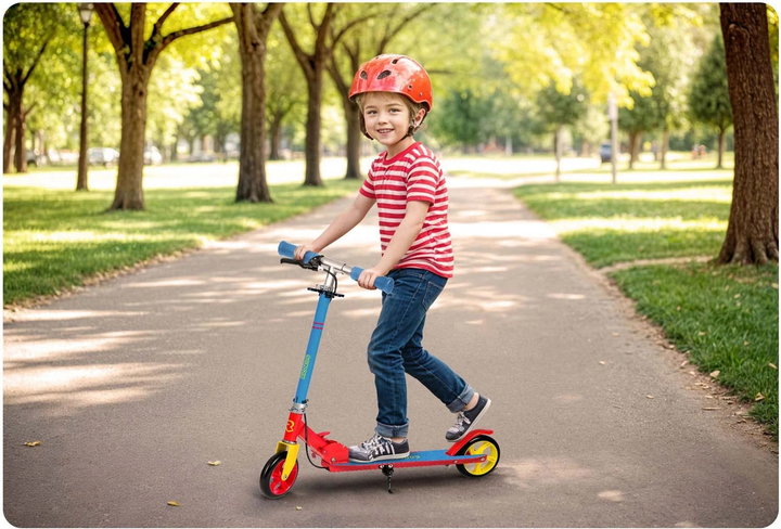 Hulajnoga dziecięca Ricokids Kodi Niebiesko-czerwona (5903890619688) - obraz 10