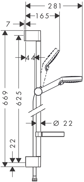 Zestaw prysznicowy HANSGROHE Crometta Vario 26553400 - obraz 2
