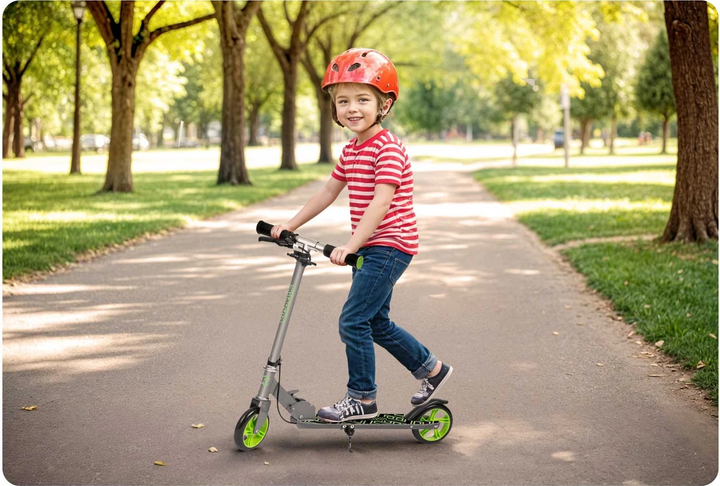 Hulajnoga dziecięca Ricokids Kodi Szaro-zielona (5903890619718) - obraz 10
