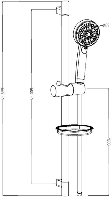 Zestaw prysznicowy Domoletti DX7231-901HYC - obraz 2