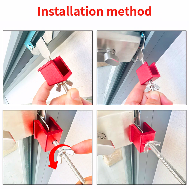 Портативний замок Doorstop RED на двері для подорожей, готелів, номерів, гуртожитків, спальні - зображення 6