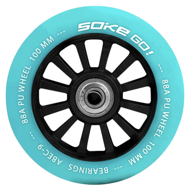 Kolka do hulajnogi Soke 100 mm turkusowe 2 szt. 803002 (5903890607739) - obraz 5
