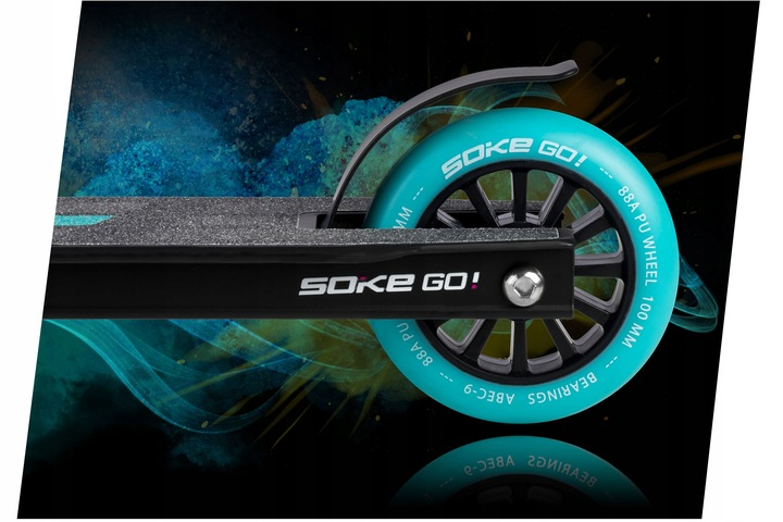 Kolka do hulajnogi Soke 100 mm turkusowe 2 szt. 803002 (5903890607739) - obraz 6