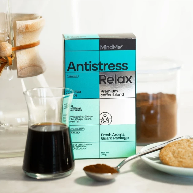 Кава мелена Antistress & Relax MindMe з функціональними інгредієнтами 250 г (MMCF38) - изображение 8