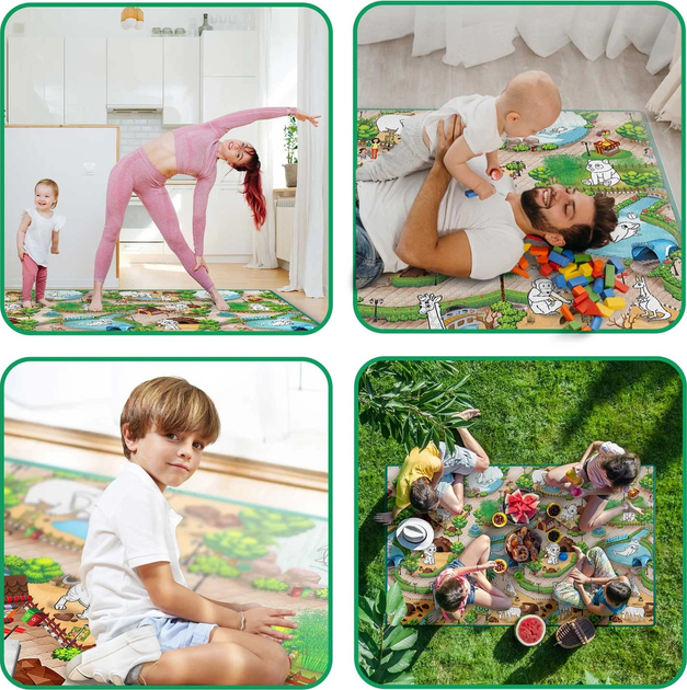 Mata piankowa do kolorowania Ricokids zwijana 200 x 120 x 0.3 cm RK-343 734300 Zoo (5903890615970) - obraz 11