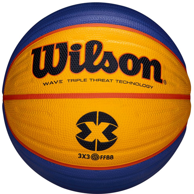 М'яч баскетбольний Wilson FIBA 3X3 Replica Basketball Size 6 SS16 Yellow-Blue (WTB1033XB) - зображення 2