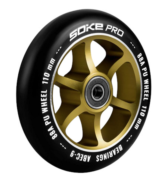Kolka do hulajnogi Soke 110 mm złote 2 szt. 803204 (5903890607814) - obraz 2