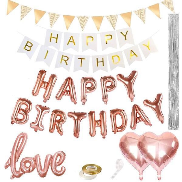 Balony Springos z napisem happy birthday multikolor 48 szt PS0035 (5907719445359) - obraz 4