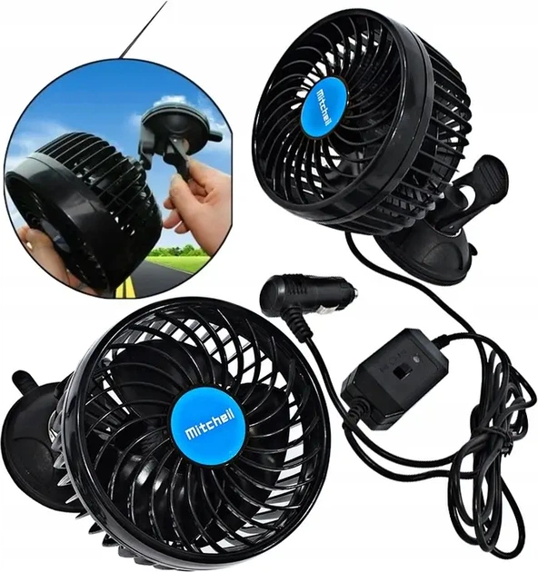 Вентилятор автомобильный Mitchell CAR SMALL FAN F15 / Автомобильный вентилятор 5 вольт / Вентилятор в машину - изображение 3