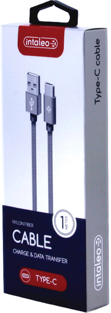 Kabel Intaleo CBGNYT1 USB Type-C 1 m Grey (1283126489136) - obraz 2