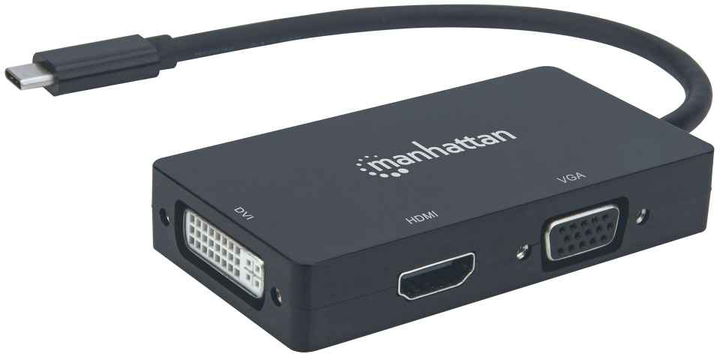 Adapter-konwerter Manhattan USB 3.1 Type-C - HDMI/DVI-I/VGA 0.1 m (766623152983) - obraz 2