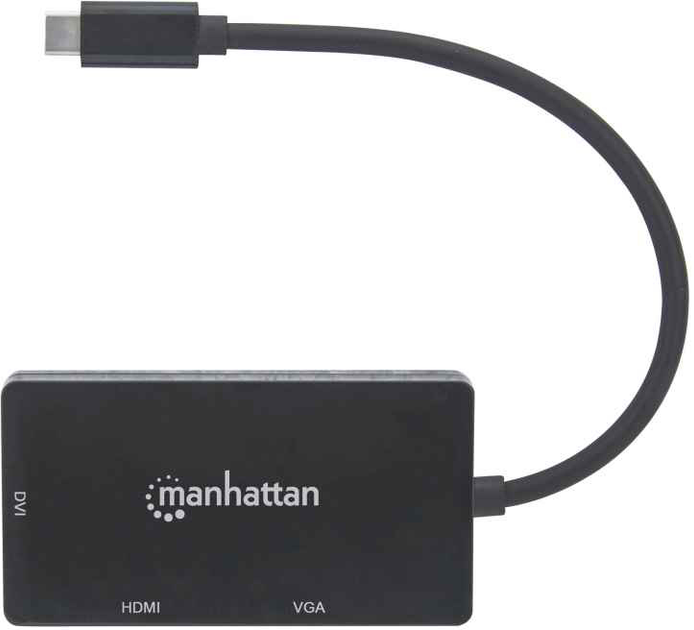 Adapter-konwerter Manhattan USB 3.1 Type-C - HDMI/DVI-I/VGA 0.1 m (766623152983) - obraz 4