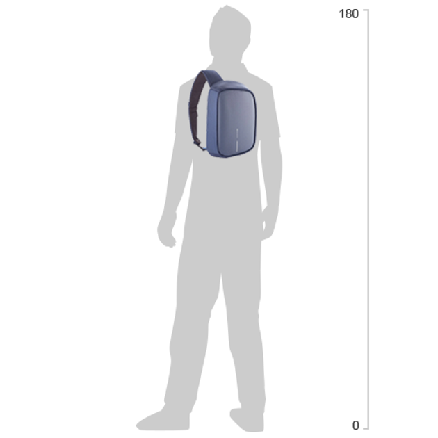 Plecak na netbooka/tablet XD Design Bobby Sling Crossbody 9.7" Navy (P705.785) - obraz 8
